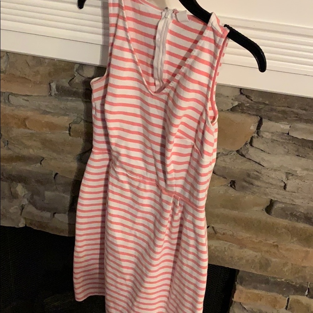 Pink and white striped dress